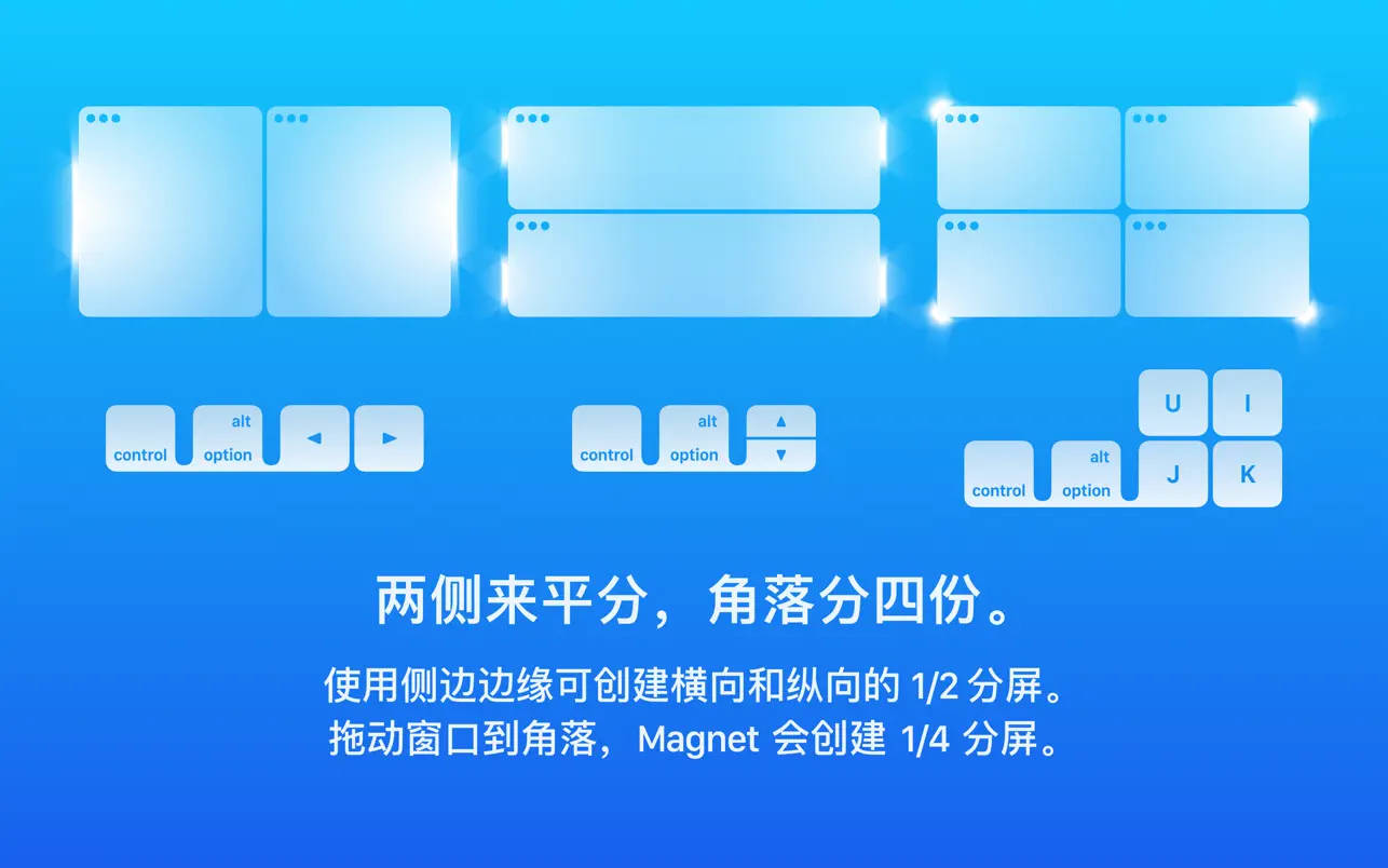 mac常用app推荐:快捷分屏工具magnet_操作_快捷键_屏幕