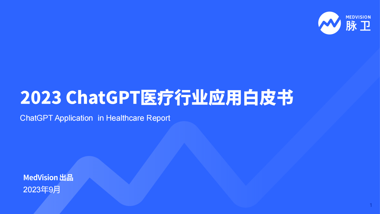 《2023年ChatGPT医疗行业应用白皮书：大语言模型在医疗领域的解锁与应用前景》