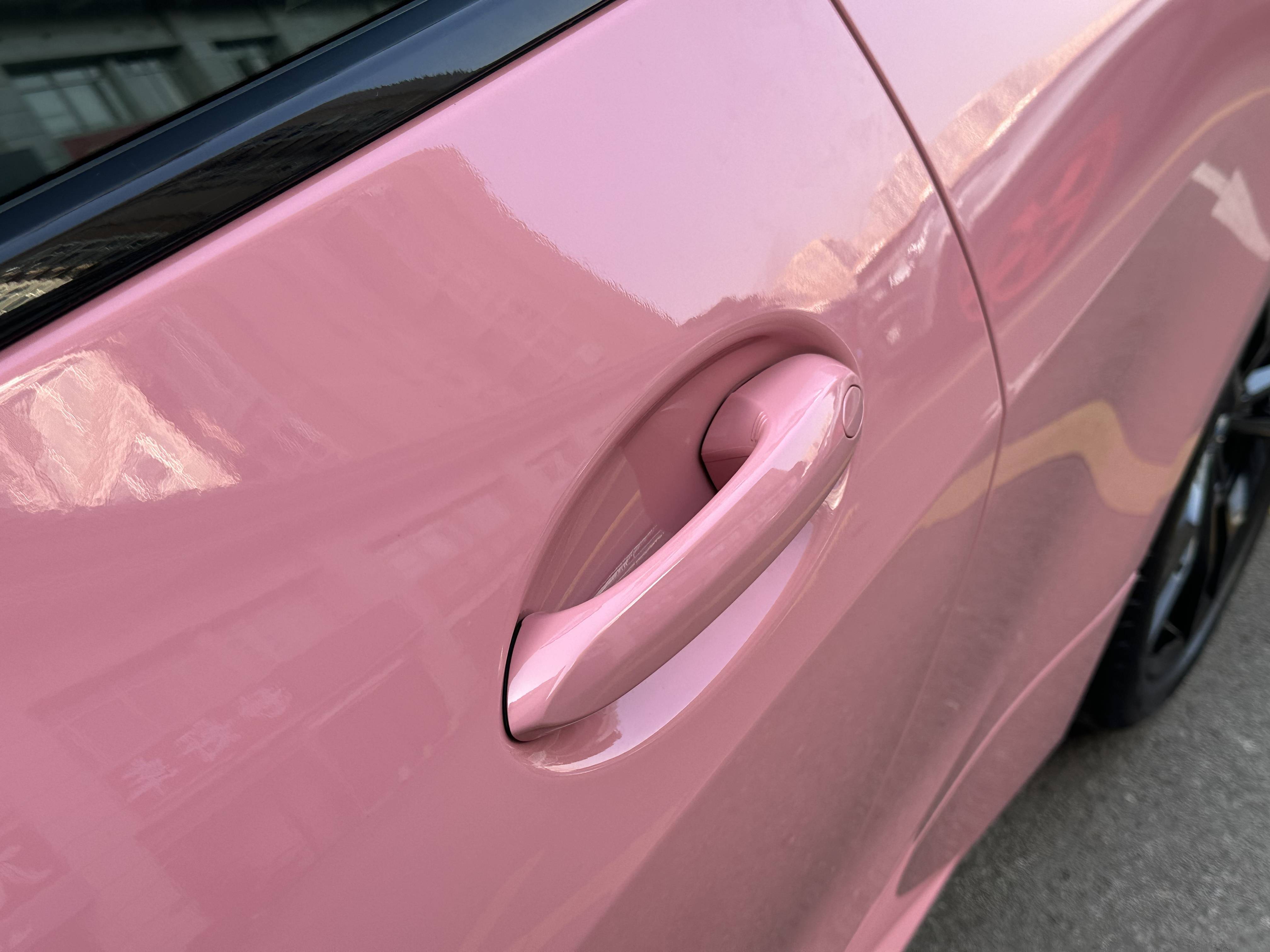 长沙汽车贴膜汇格车研,宝马4系全车装贴钢琴玫瑰粉_颜色_宝石_星光