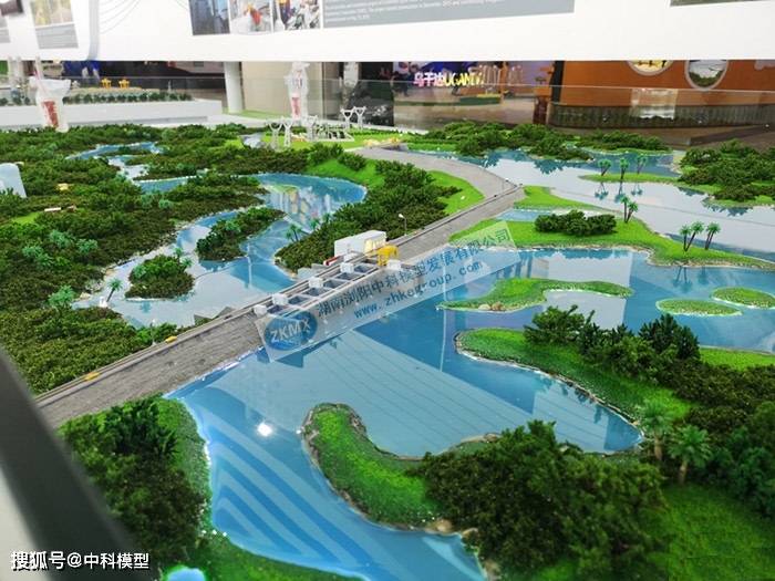 生态水利环境与治理仿真沙盘模型【湖南中科模型】_河道_河流_建设