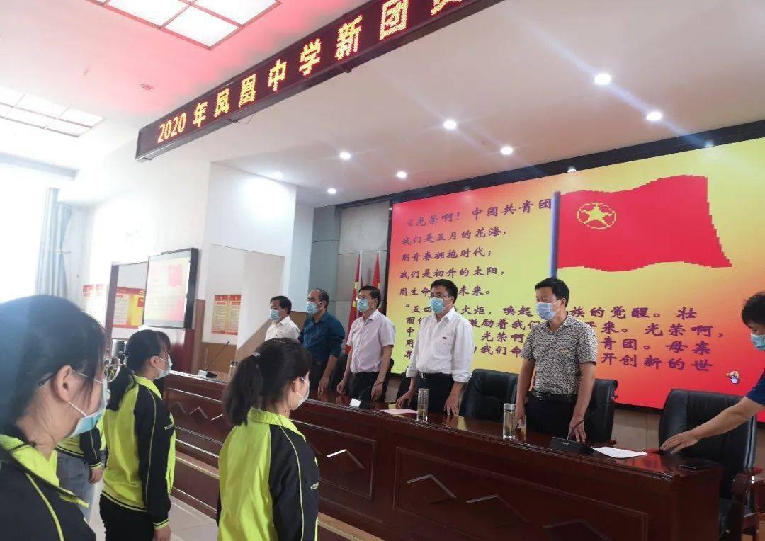 青年凤台凤凰中学举行2020年新团员入团宣誓仪式