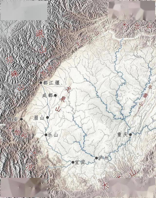 奔湧百年後終成成都平原 龍泉山脈隨其而生,更將高原之水分為岷沱兩系