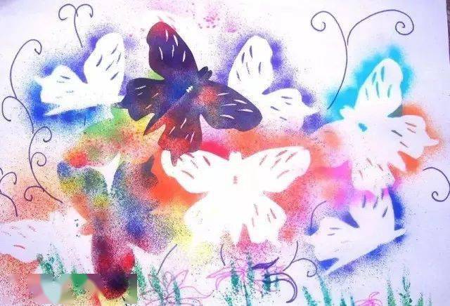 绘画儿童漏印版画这样做简直不要太有趣