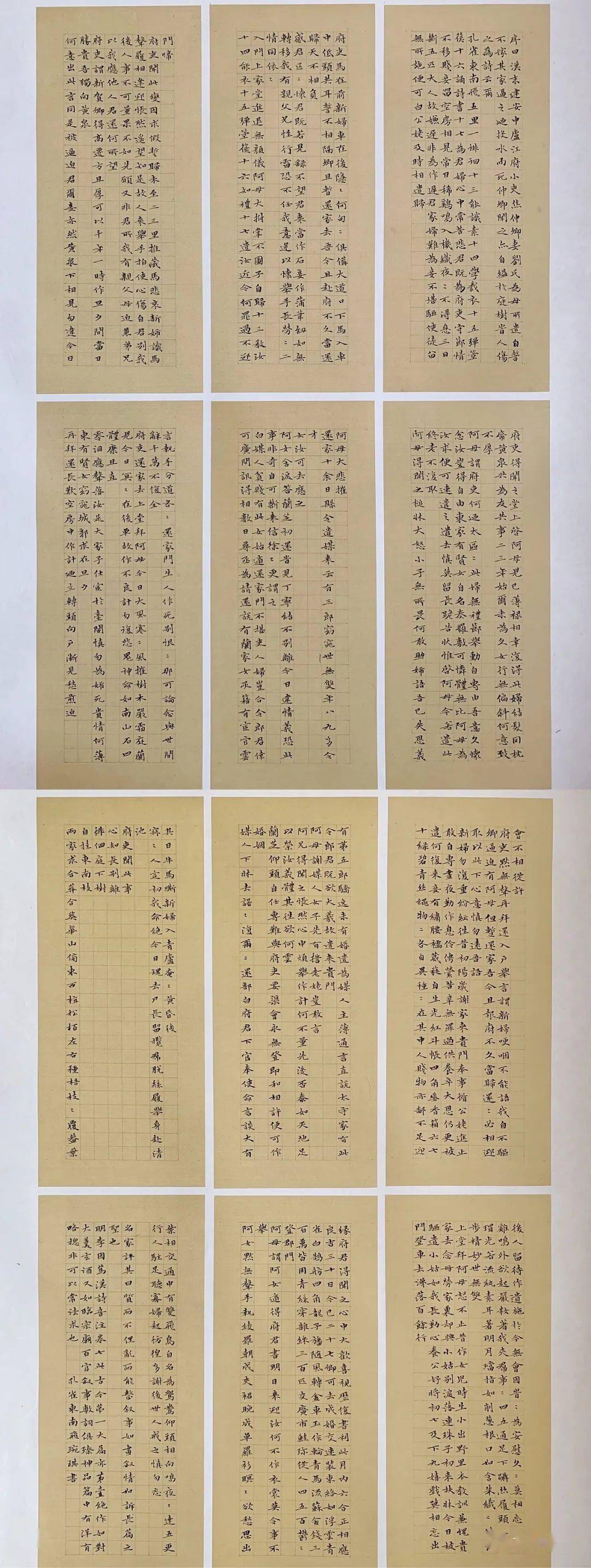 小楷孔雀东南飞175cm×55cm材料:纸本作者:张琬琪指导教师:高云芳美术