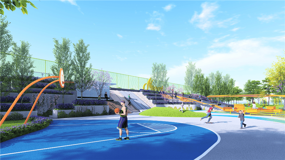 图 | 健身活动区效果图健身活动区包含现代meet健身场,11人制足球场的