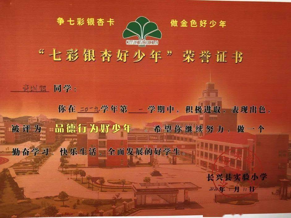 2020年湖州市"新时代好少年"先进事迹⑧诚实守信:湖州市长兴县实验