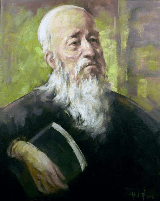 为大师写像为时代问道叙评问道大师肖像油画作者画家张克伟