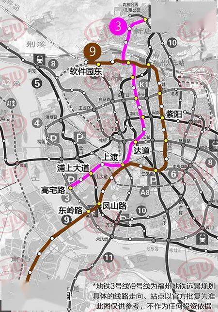 福州9号线地铁线路图图片