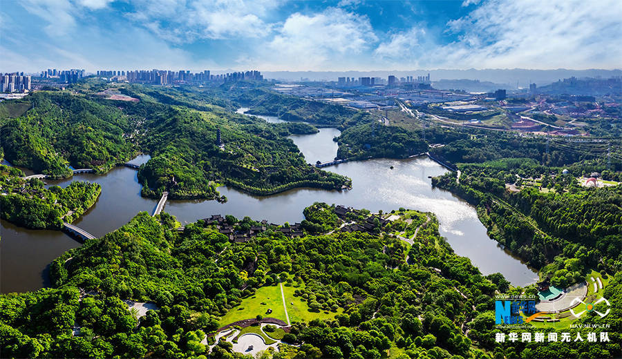 航拍重庆蓝刷屏后城市绿又来了