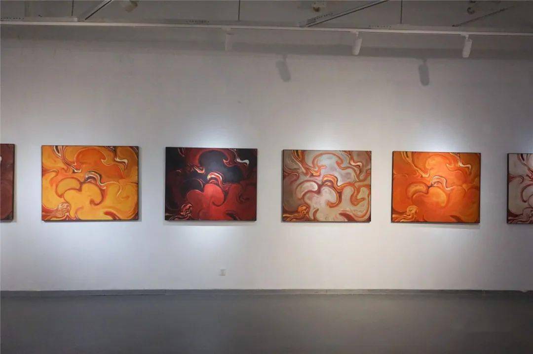 布面油彩,金属框 2016,"联合构筑"展览现场李可政抽象绘画作品,"联合