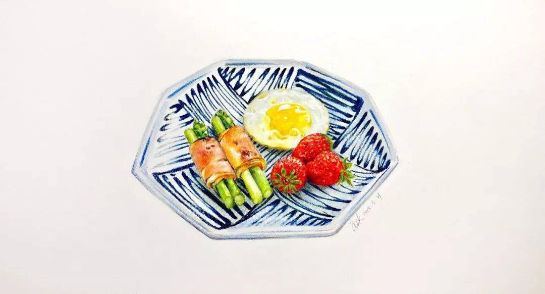 彩铅教程盘中餐