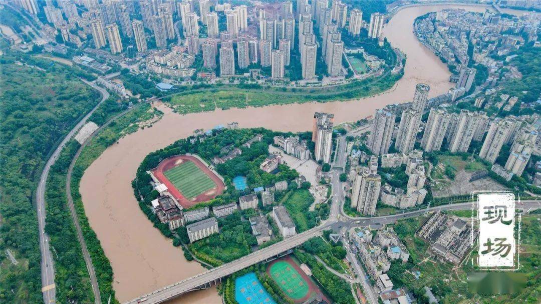 首轮洪峰过境!航拍 高清多图,綦江开启"看海"模式