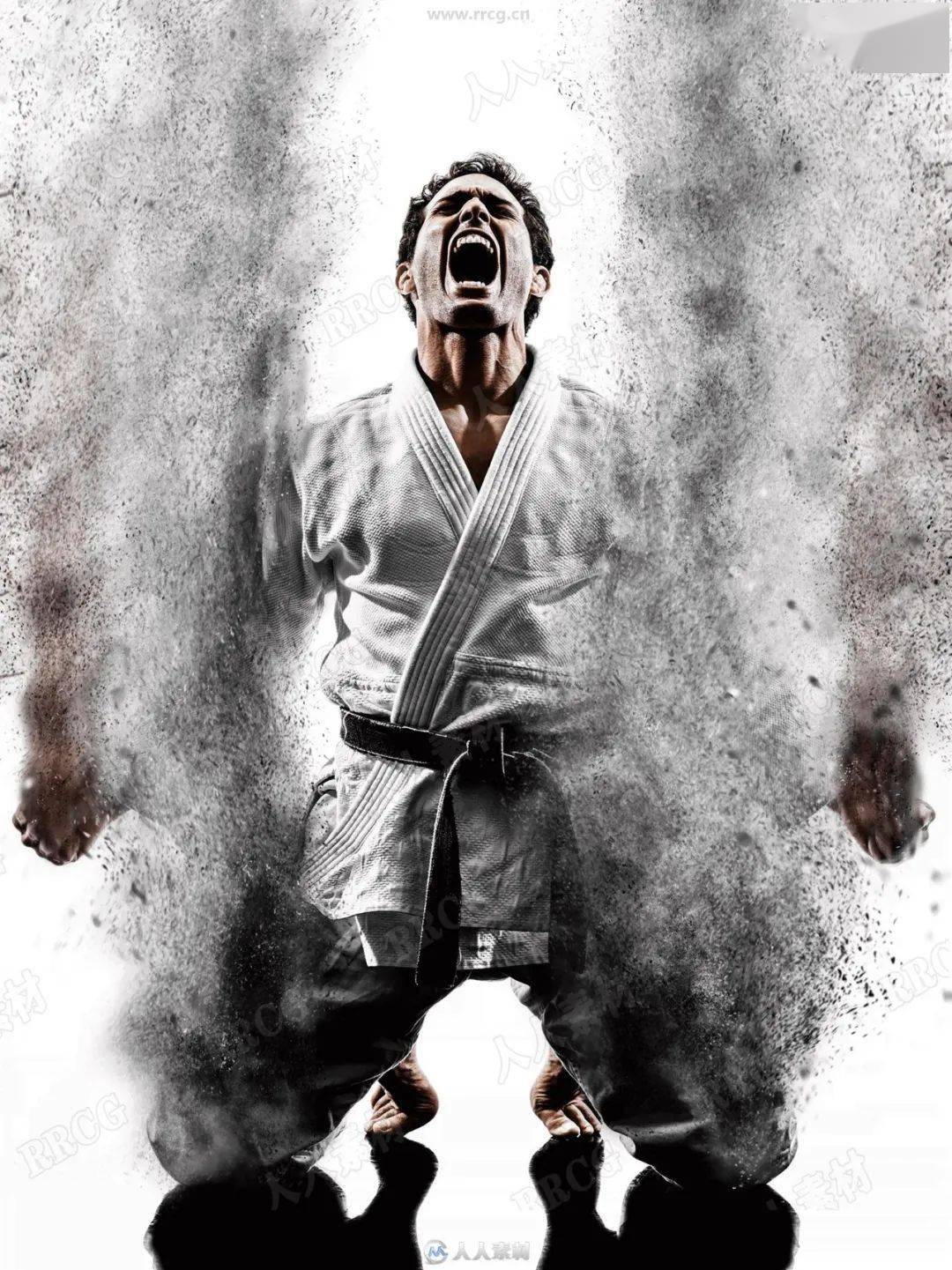 平面素材半实半虚渐渐消散艺术图像处理特效ps动作