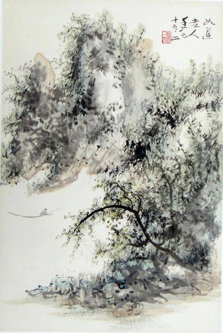 在无我中寻觅有我刘知白的泼墨写意山水画