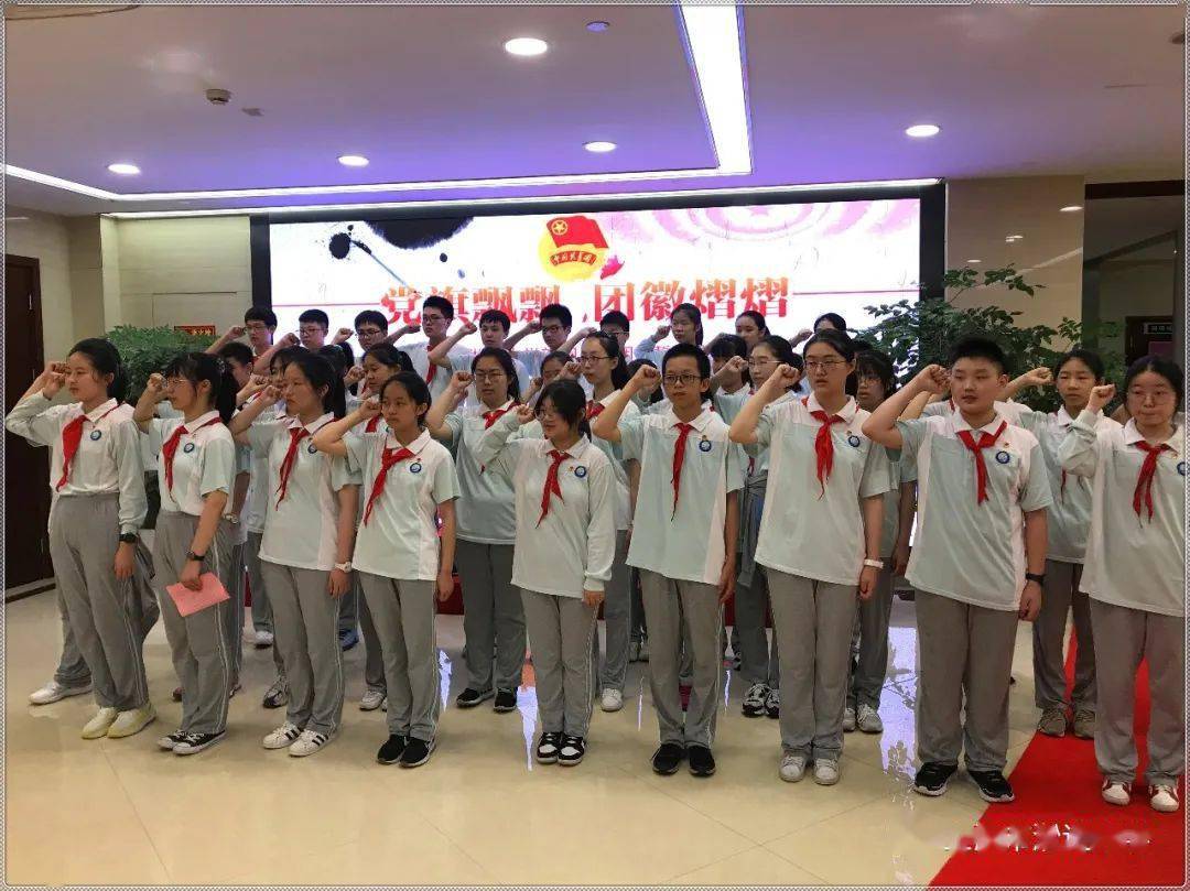 上海市淞谊中学开展党旗飘飘团徽熠熠新团员入团宣誓仪式活动