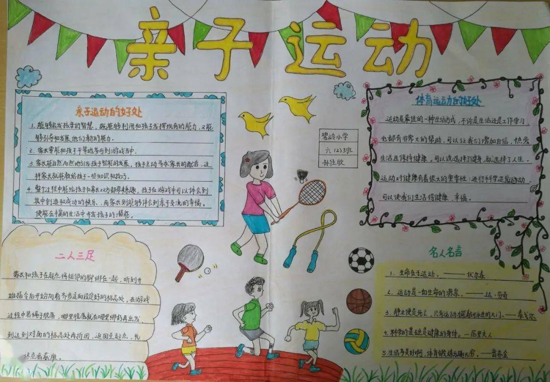 89 孙佳欣 《亲子运动》 绘画类 碧岭小学 六(2)班0282 张一凡 《动