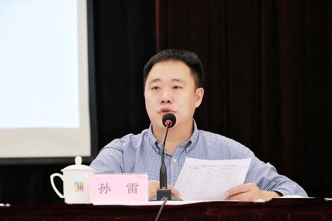 镇党委委员孙雷解读科级后备干部参与"创全"工作方案.