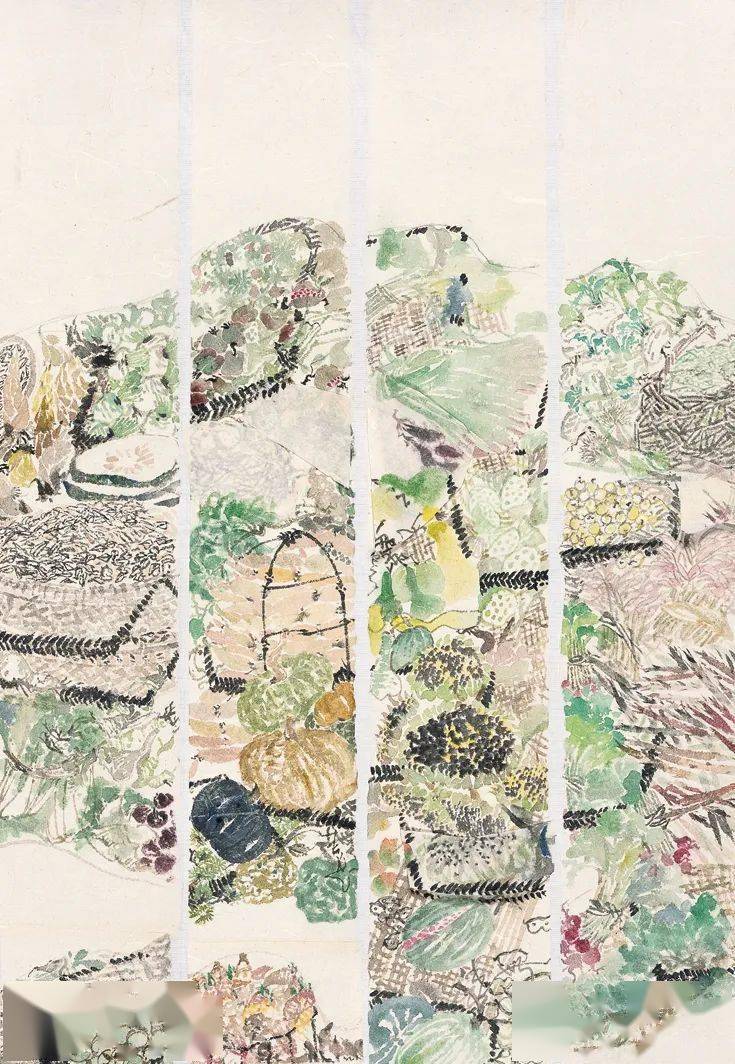 云看展 | 一幅画的诞生:陈福彬《绿水青山粮满仓》