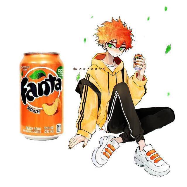 漫画各种饮料瓶子拟人化太酷了