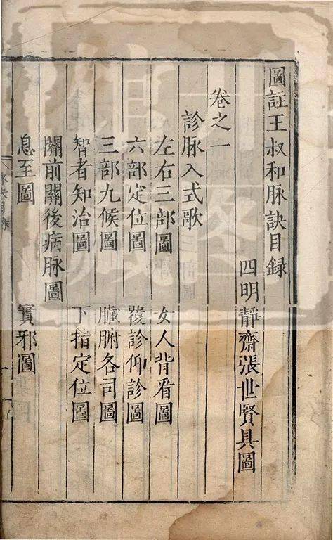 馆藏珍贵古籍在线看图注王叔和脉诀