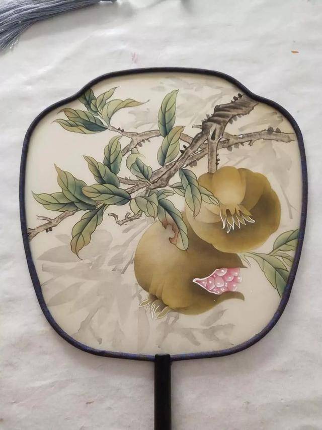 徐沛沛工笔团扇画欣赏