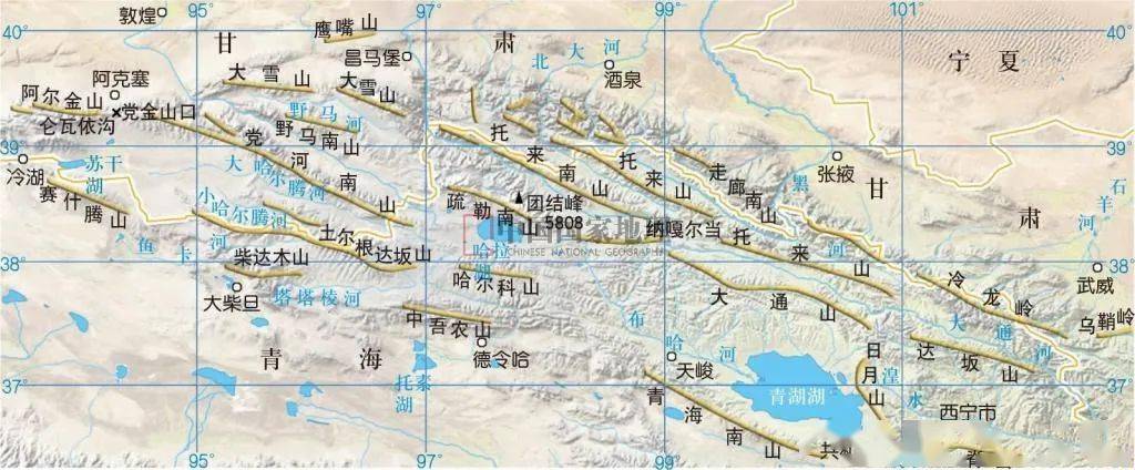 祁连山脉高清地图图片