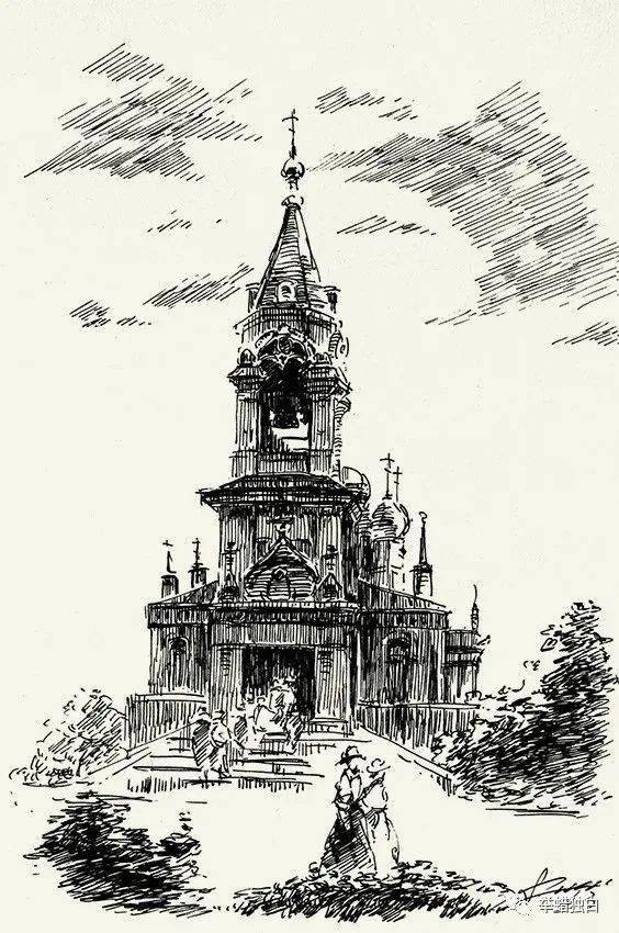 遗留下来的,在夕阳的抚慰下,无力,残喘地呼吸着…… 索菲亚教堂(木质