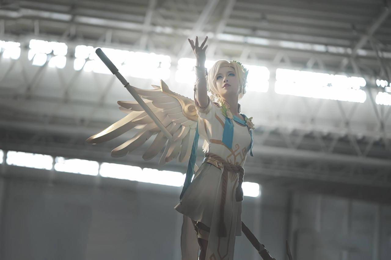 守望先锋 天使 胜利女神 cosplay_Mercy