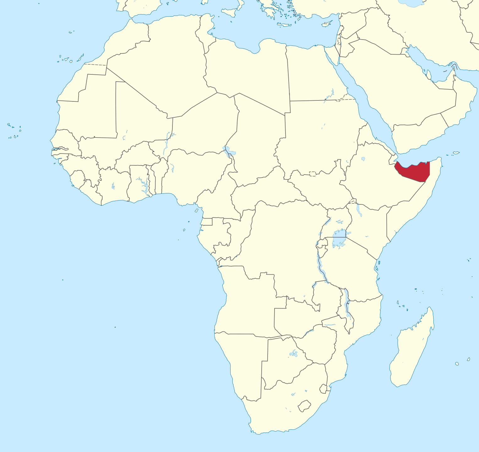 索马里兰地理位置图 图自社交媒体