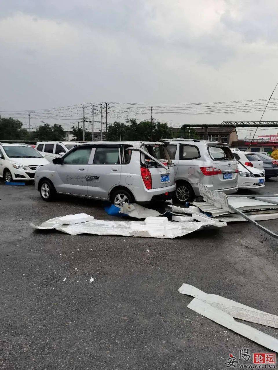 昨日狂风暴雨的水冶与安阳不同的景象