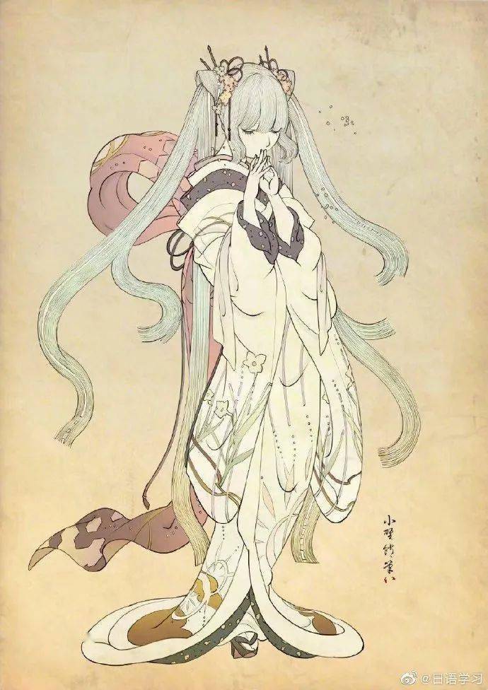 用浮世绘的方式打开迪士尼的公主们真的美呆了