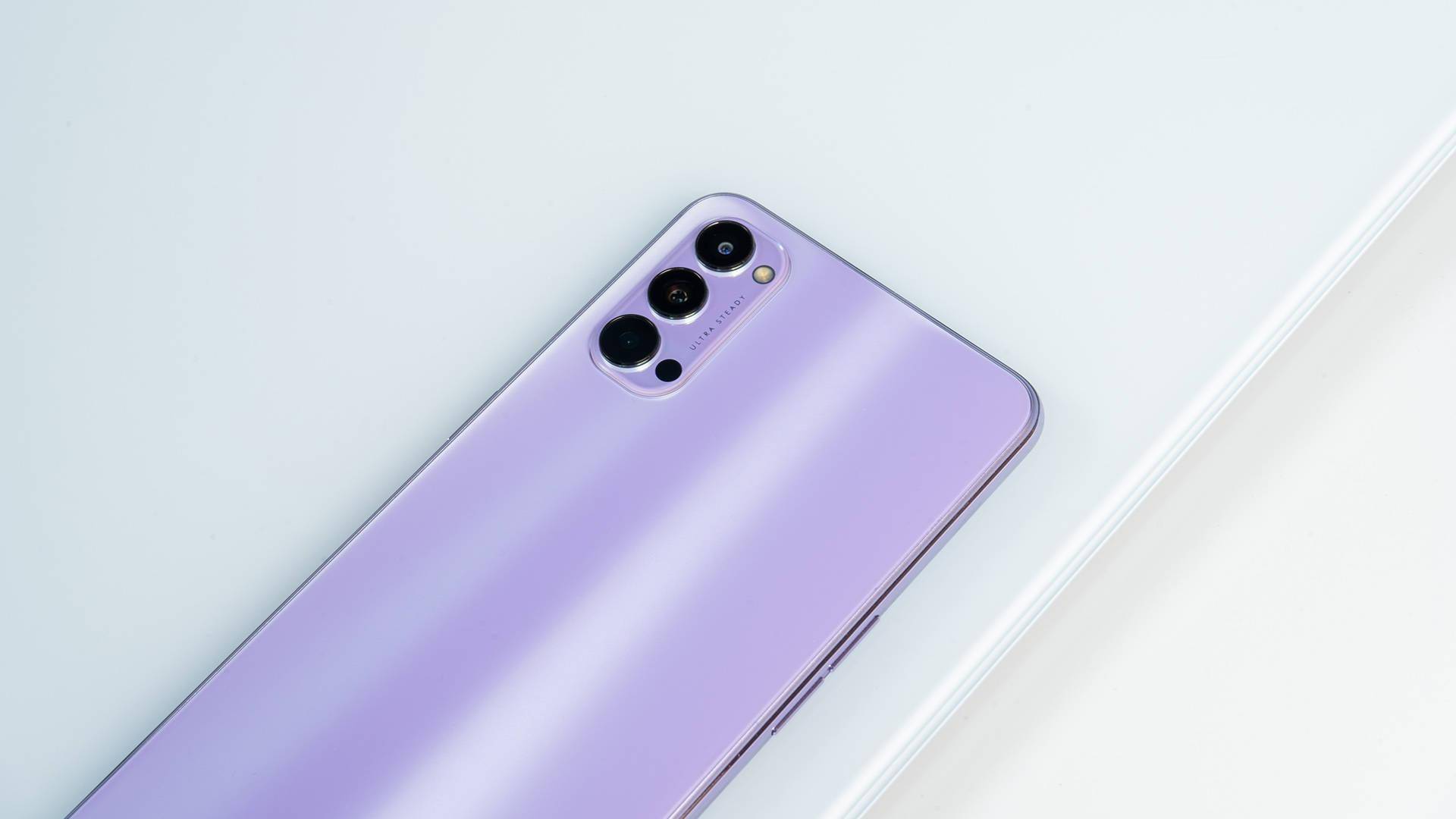 ag玻璃清亮时尚 oppo reno4 香芋紫图赏