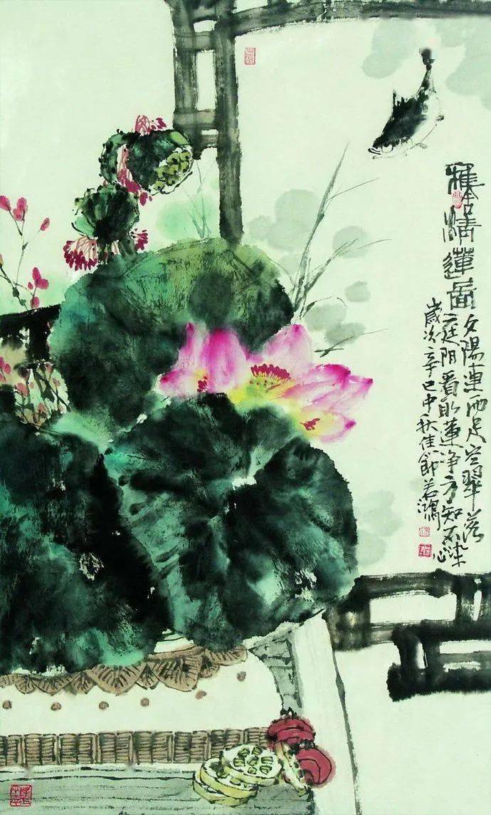 他的花鸟画于散淡清逸中有一种富贵气息