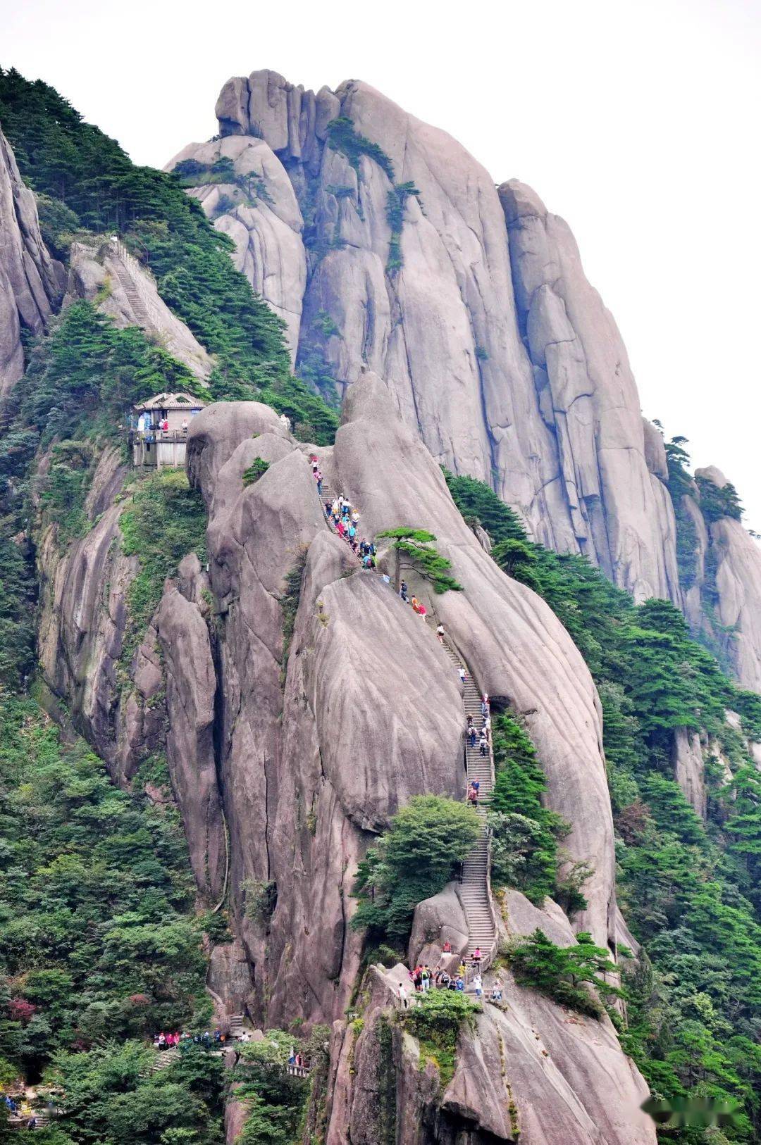 (电影《小花》中黄山百步云梯的片段)腾讯视频地址:电影《小花》拍摄