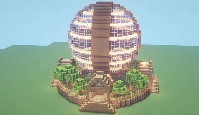 我的世界如何在mc中建造一个圆形树屋这些细节步骤请收好