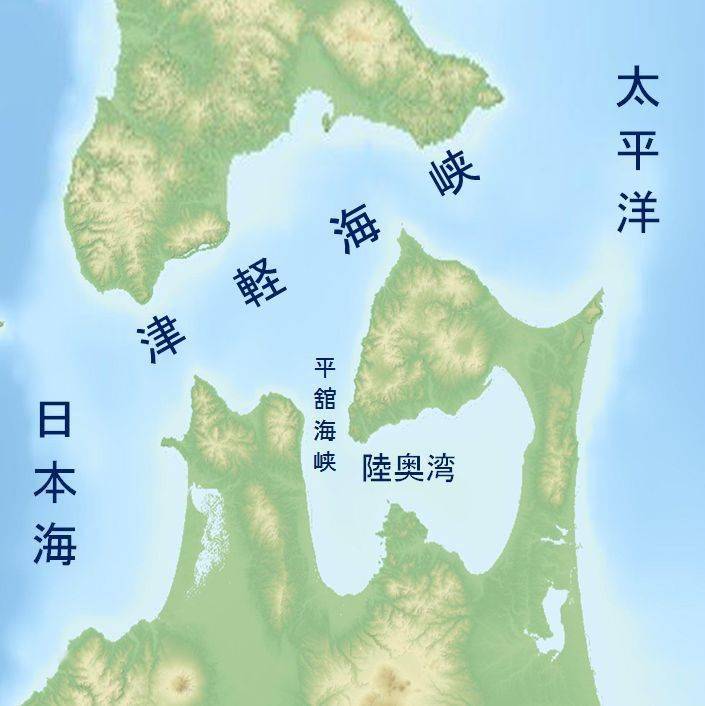 日本津轻海峡地图图片
