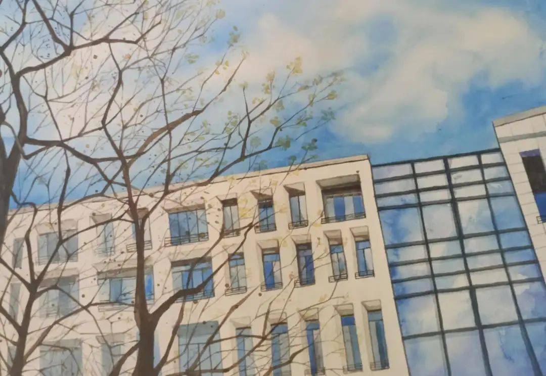校园一隅 | 数媒专业毕业设计优秀作品1_水彩画