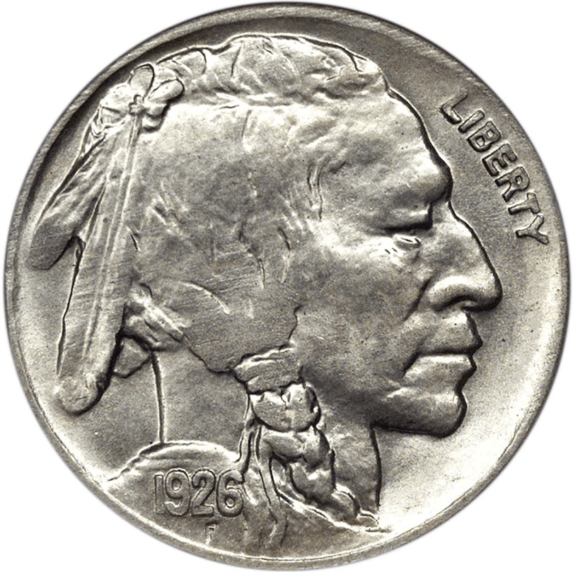 一一钱币假币鉴别人为改动过的1926d野牛镍币