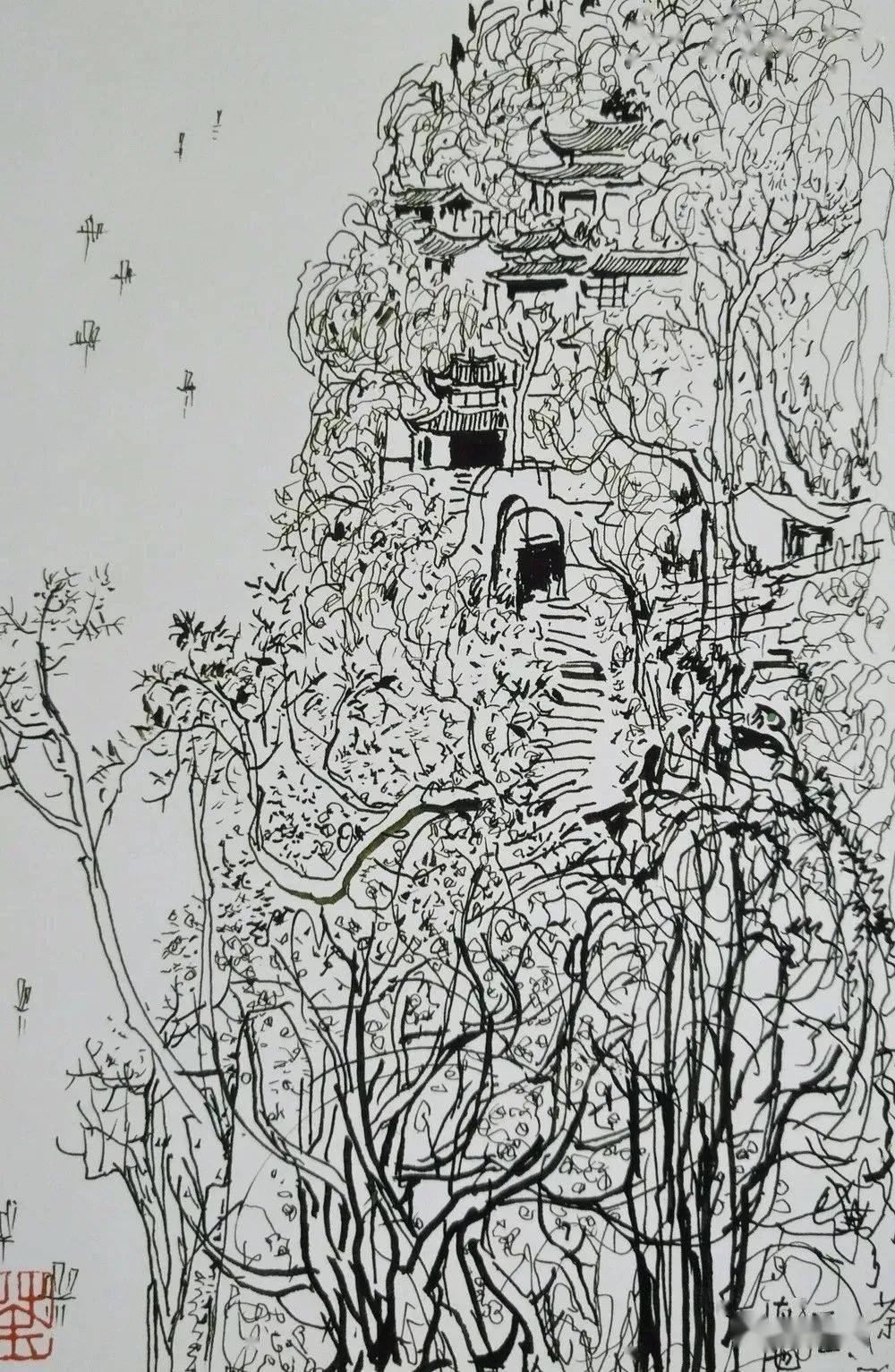 【画和远方】吴冠中先生的速写本_绘画