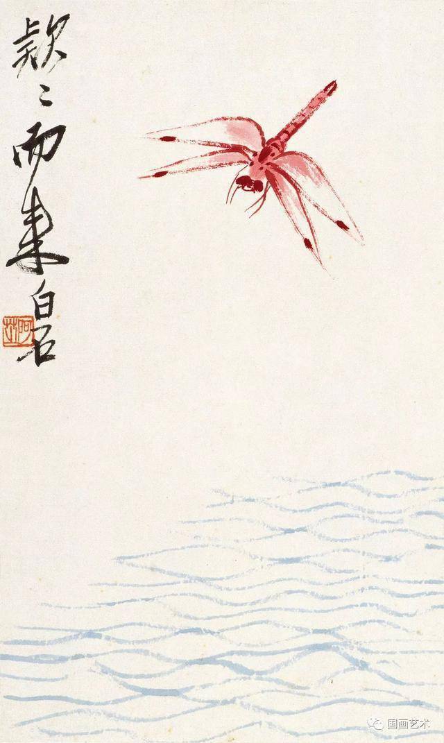 齐白石老人笔下的昆虫是鲜活的,鲜活到翅膀的通透,身上的秋毫,虽渺小