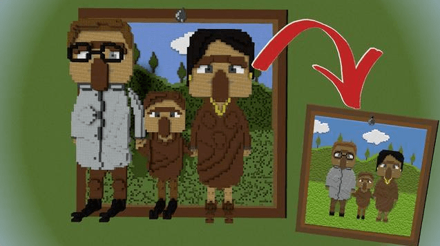 中立生物,有些时候的确感觉太可怜了,所以玩家就ps了一幅村民的全家福