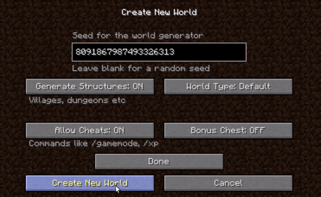 近十年后,玩家们终于找到了《我的世界》开始菜单的地图种子