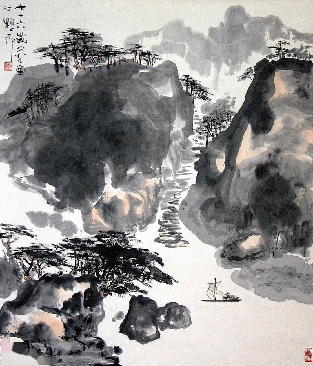 从惟妙惟肖的月份牌美女到半抽象山水花鸟,谢之光如何实现180度艺术