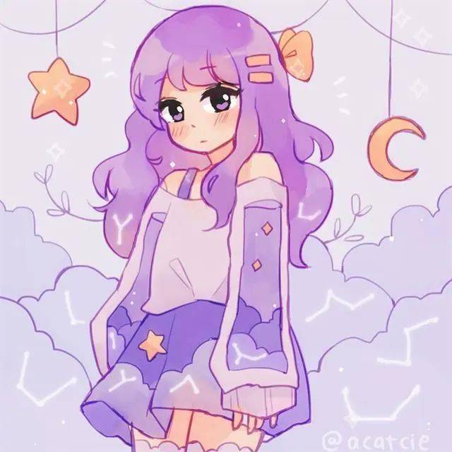 可爱动漫少女,简单温馨画风