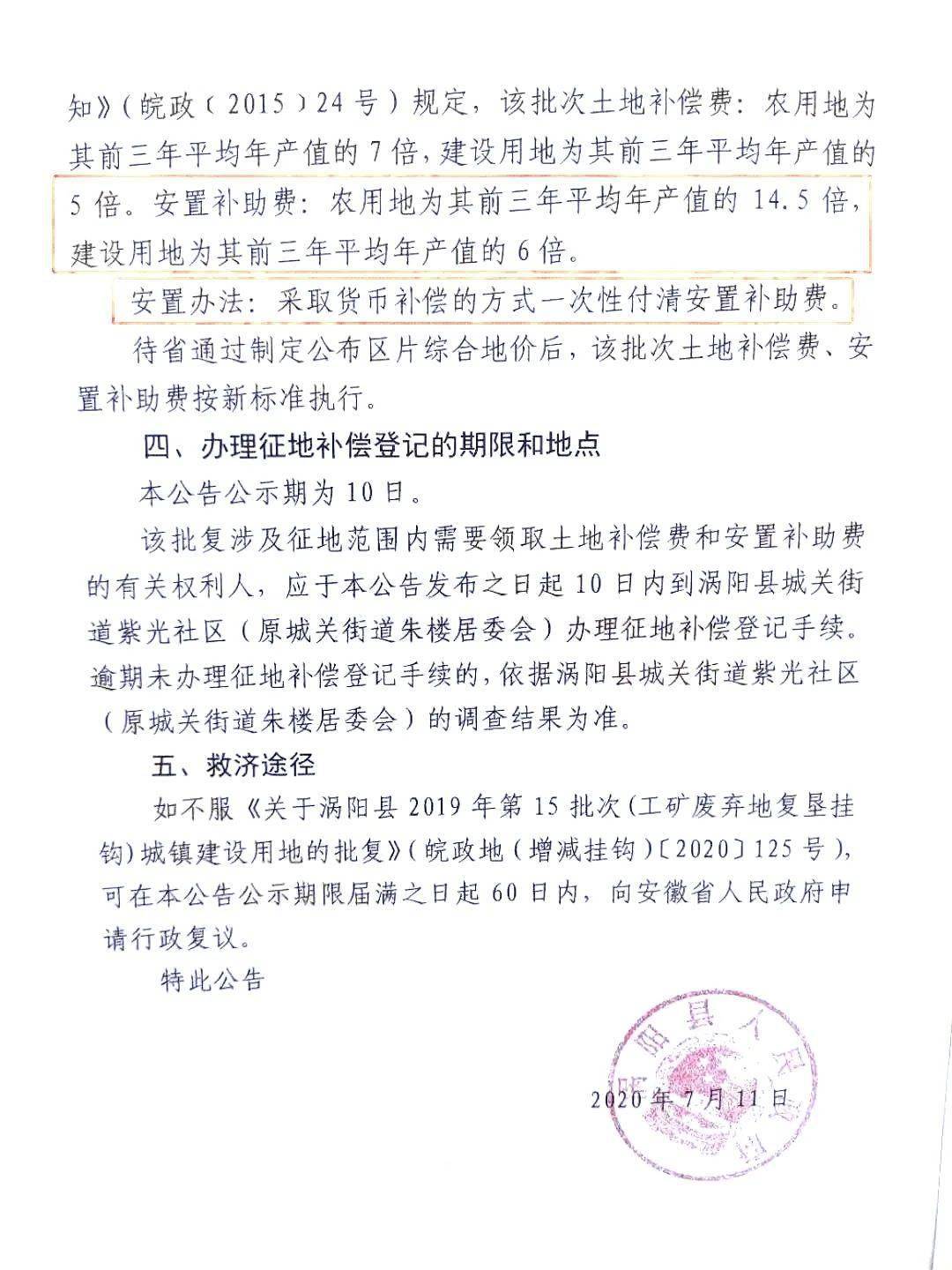 重磅省同意批准涡阳这些地方拟征收用途为