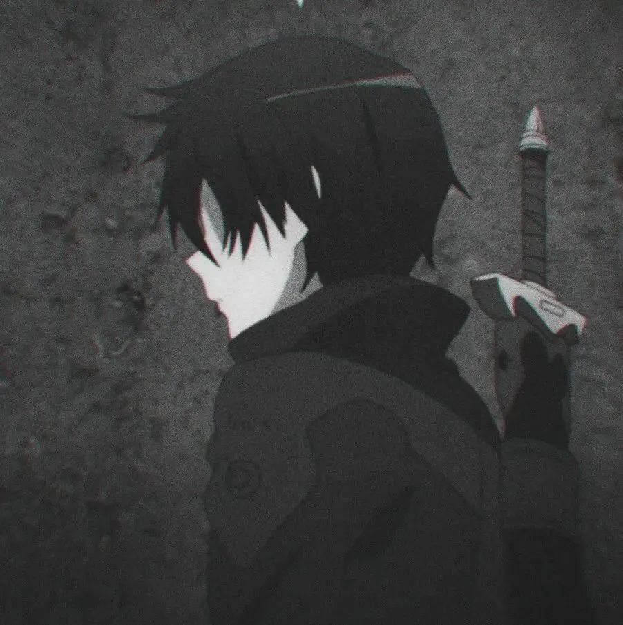 热门动漫头像_低头