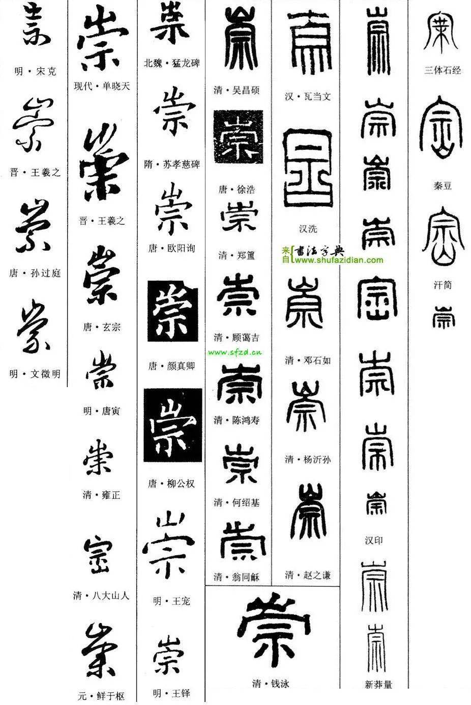 【每日一字】 崇(2169)2020.08.03