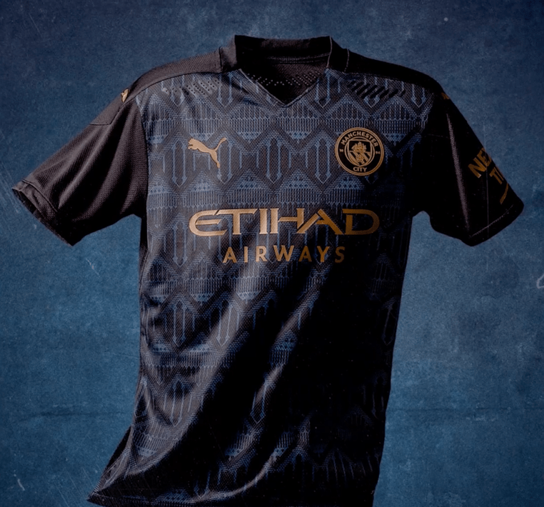 曼城发布新赛季客场球衣:灵感源自曼市凯瑟菲尔区