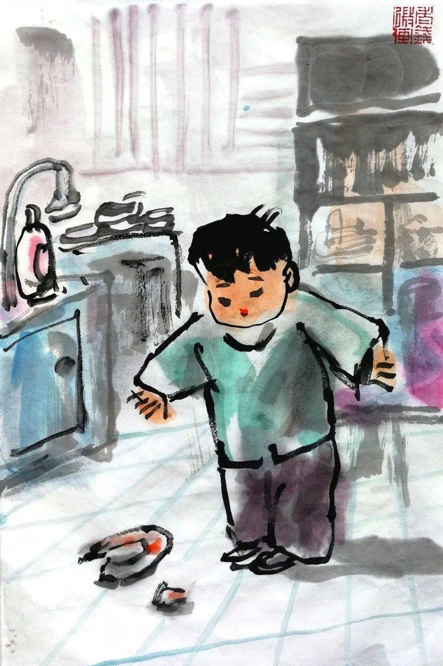 不一会儿,厨房里传来碗掉在地上破碎的声音.