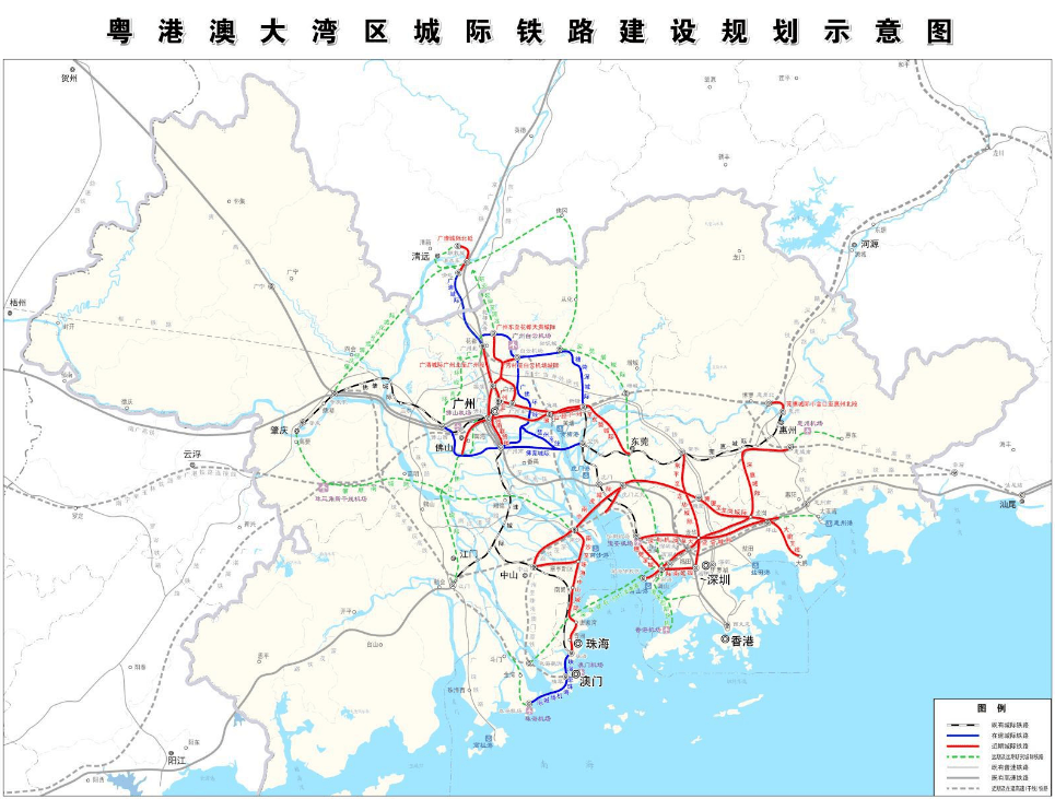 珠三角機場站將銜接南玉鐵路至廣湛鐵路連接線_樞紐